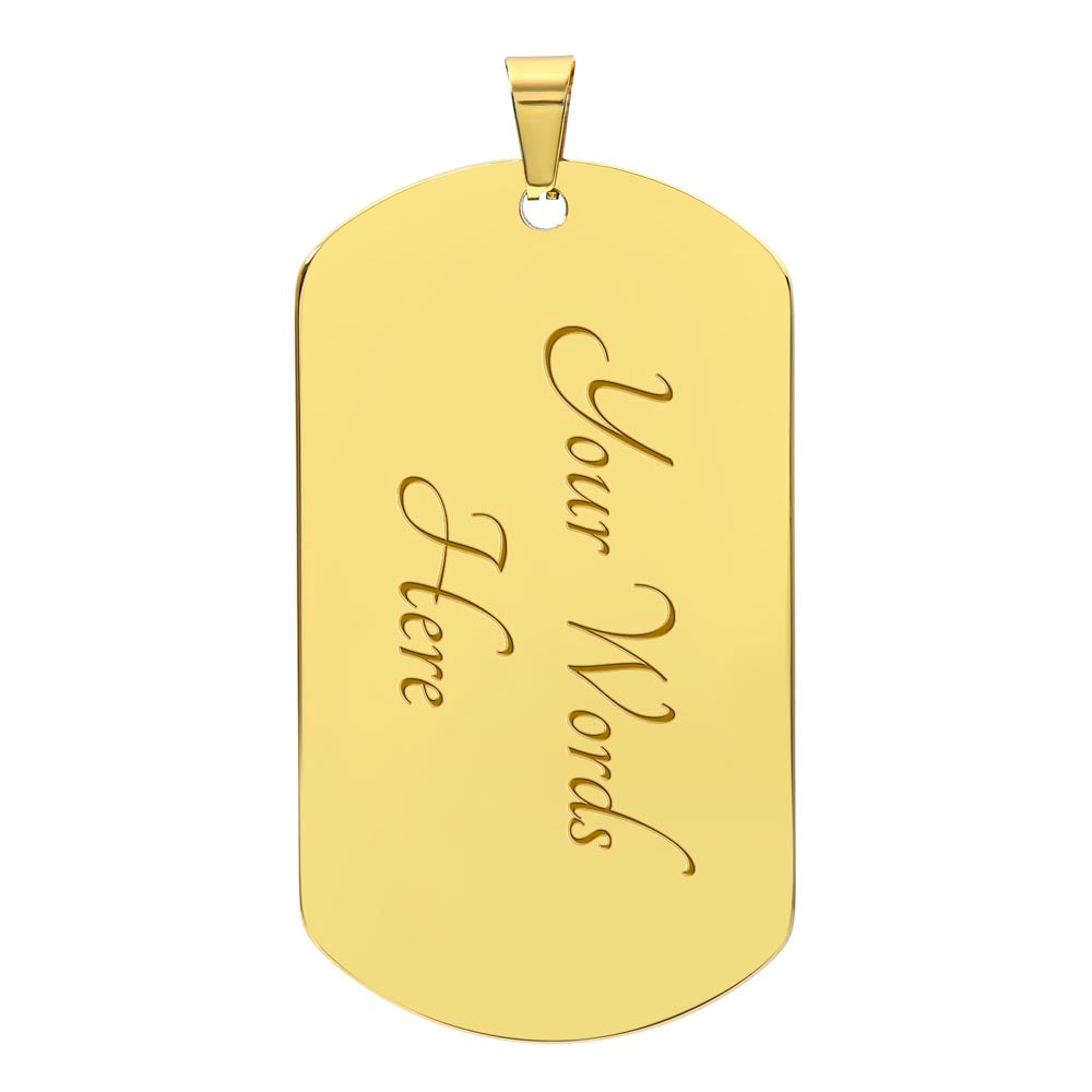 Army Dad Freedom Fighter Dog Tag Necklace