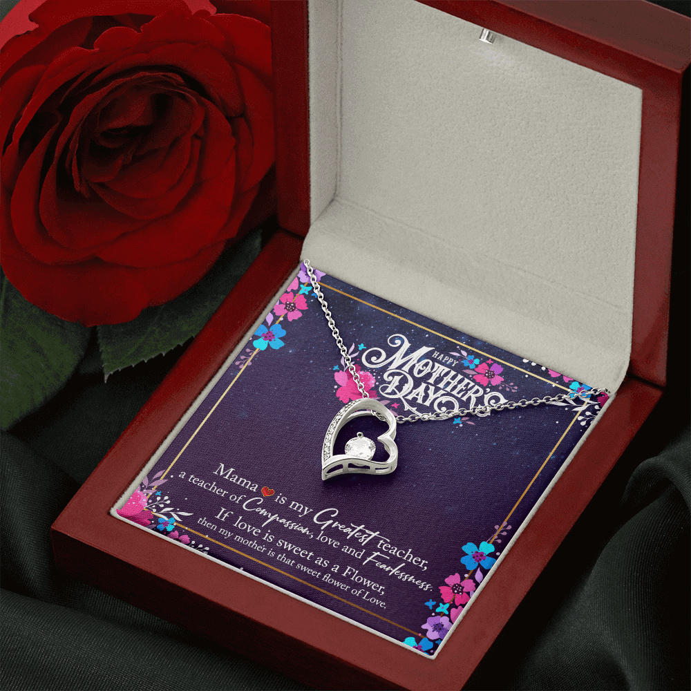 Happy Mother's Day Mama Is My Greatest Teacher Forever Love Necklace