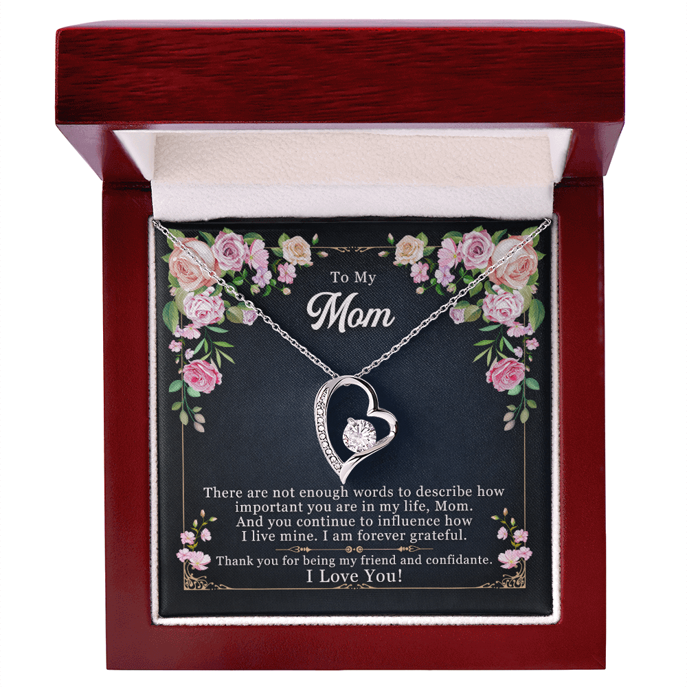 To My Mom Not Enough Words Forever Love Necklace