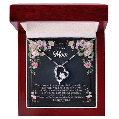 To My Mom Not Enough Words Forever Love Necklace