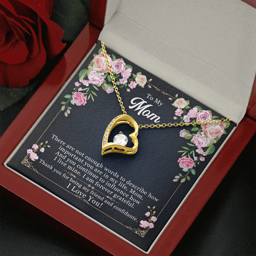 To My Mom Not Enough Words Forever Love Necklace