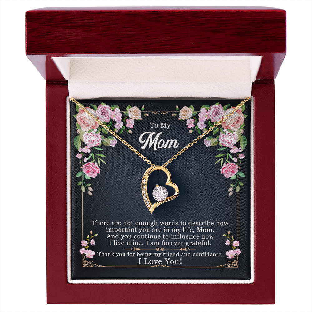 To My Mom Not Enough Words Forever Love Necklace