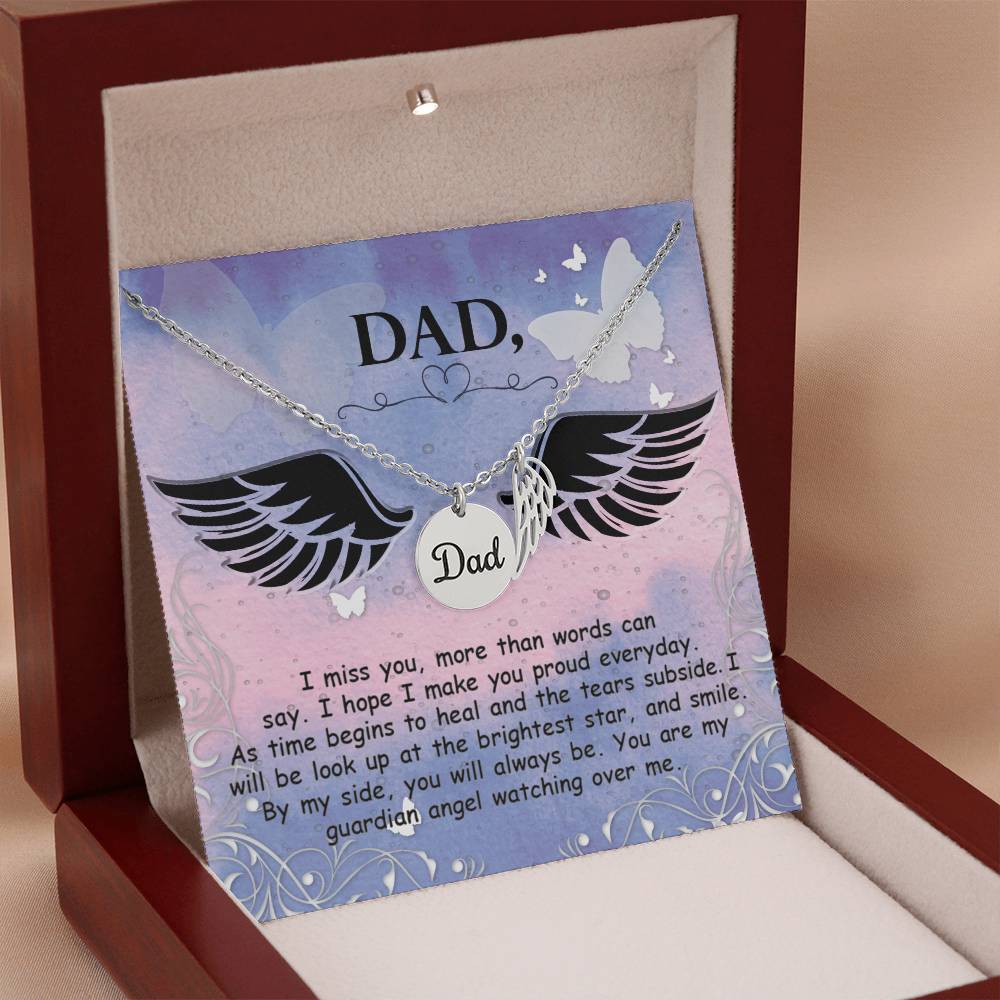 Dad I Miss You More Than Words Can Say Memorial Necklace