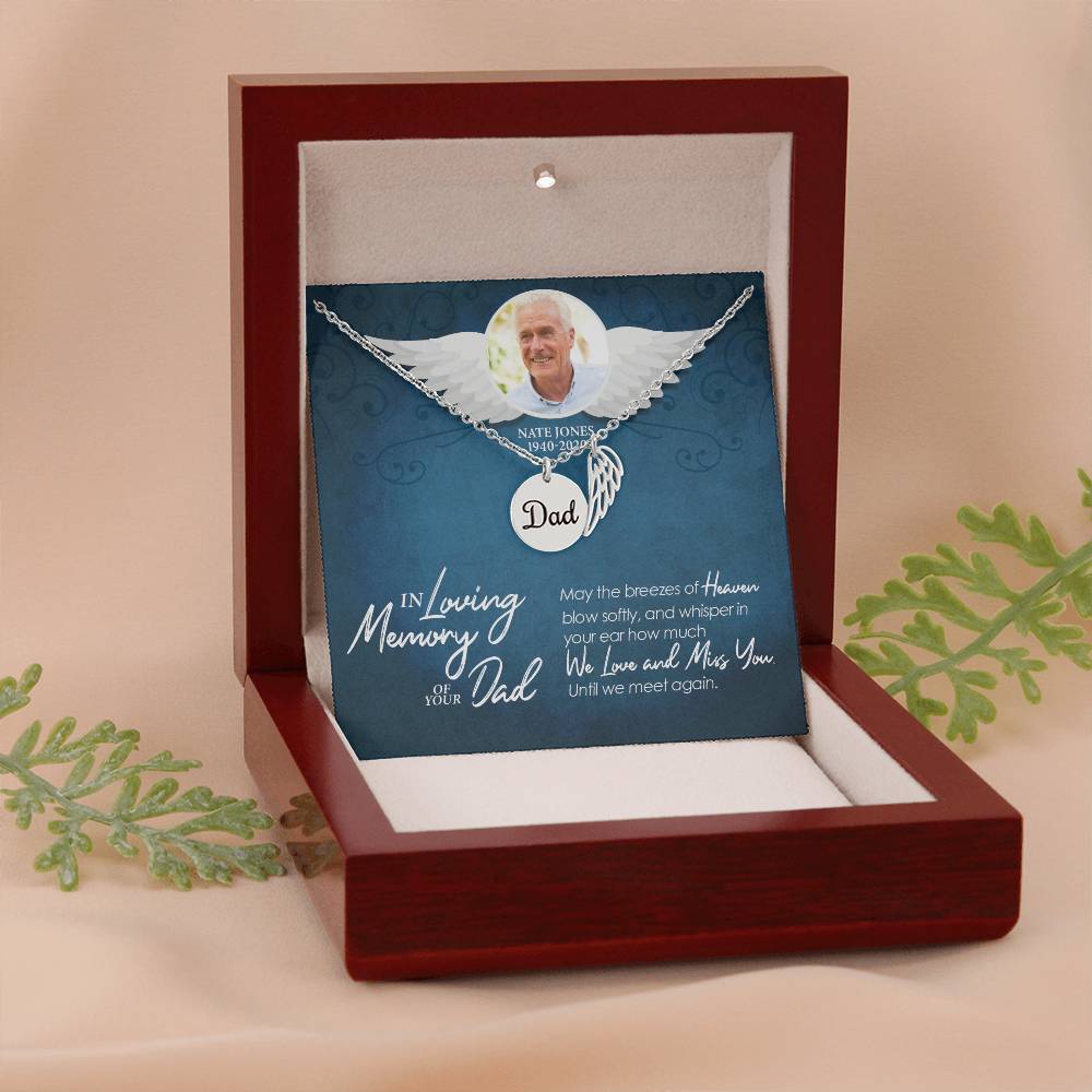 In Loving Memory of Your Dad Memorial Necklace