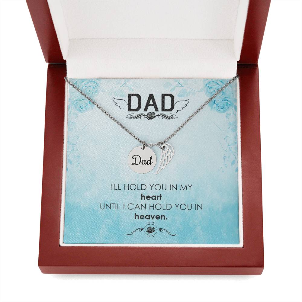 Dad I'll Hold You In My Heart Memorial Necklace