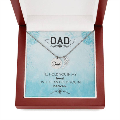 Dad I'll Hold You In My Heart Memorial Necklace