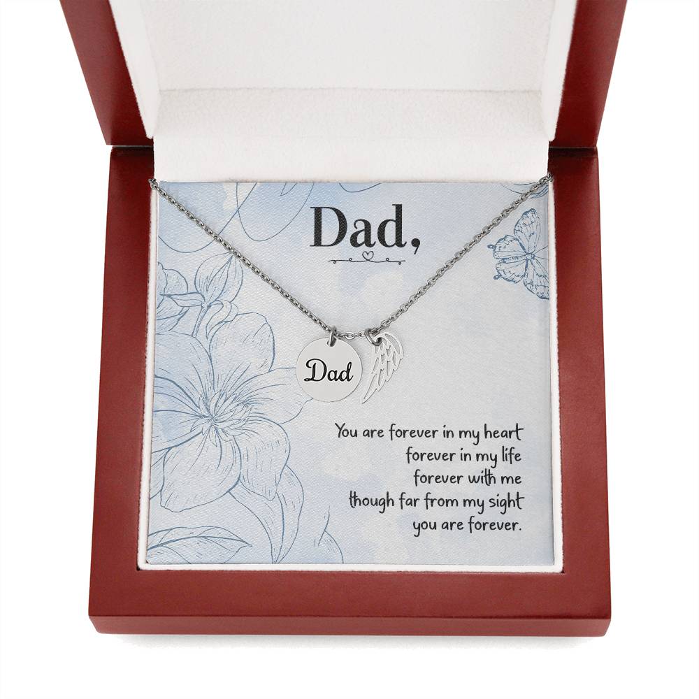 Dad You Are Forever In My Heart Memorial Necklace