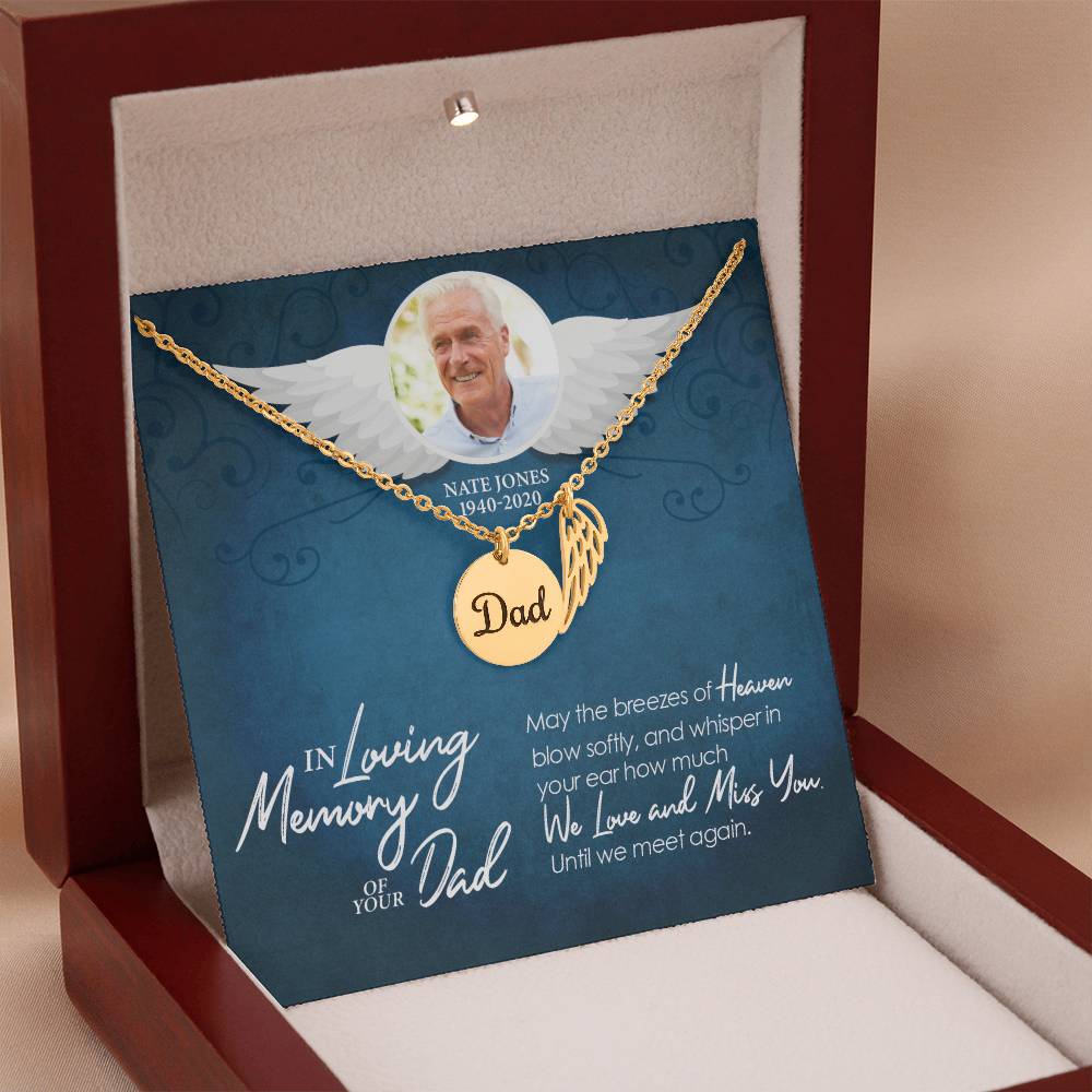 In Loving Memory of Your Dad Memorial Necklace