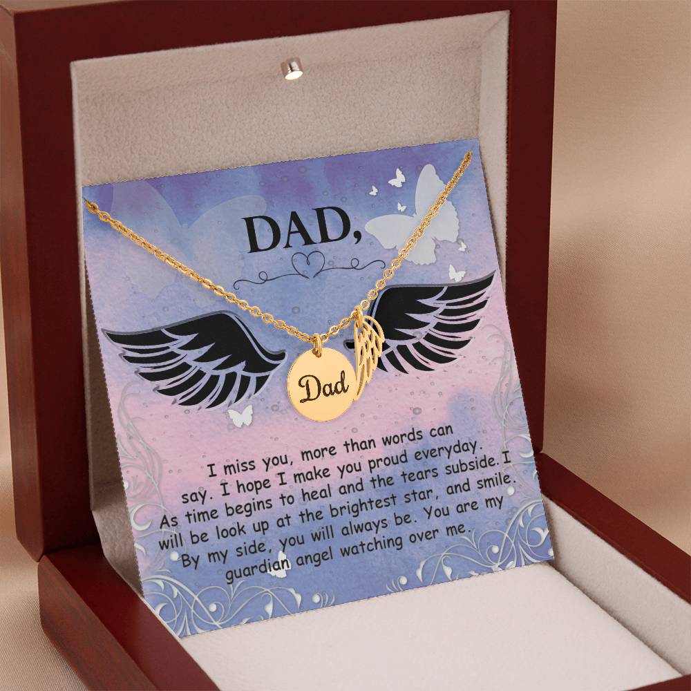 Dad I Miss You More Than Words Can Say Memorial Necklace