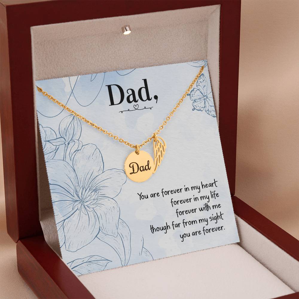 Dad You Are Forever In My Heart Memorial Necklace