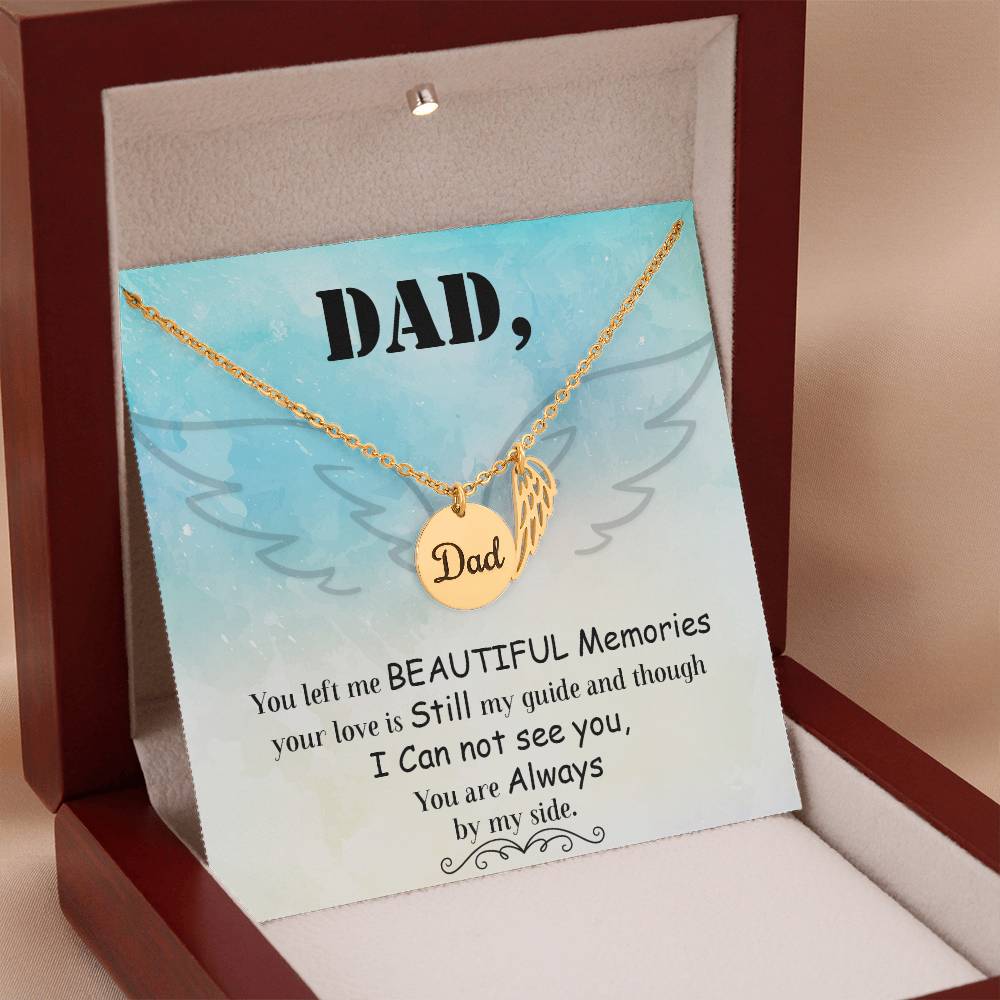 Dad You Left Me Beautiful Memories Memorial Necklace