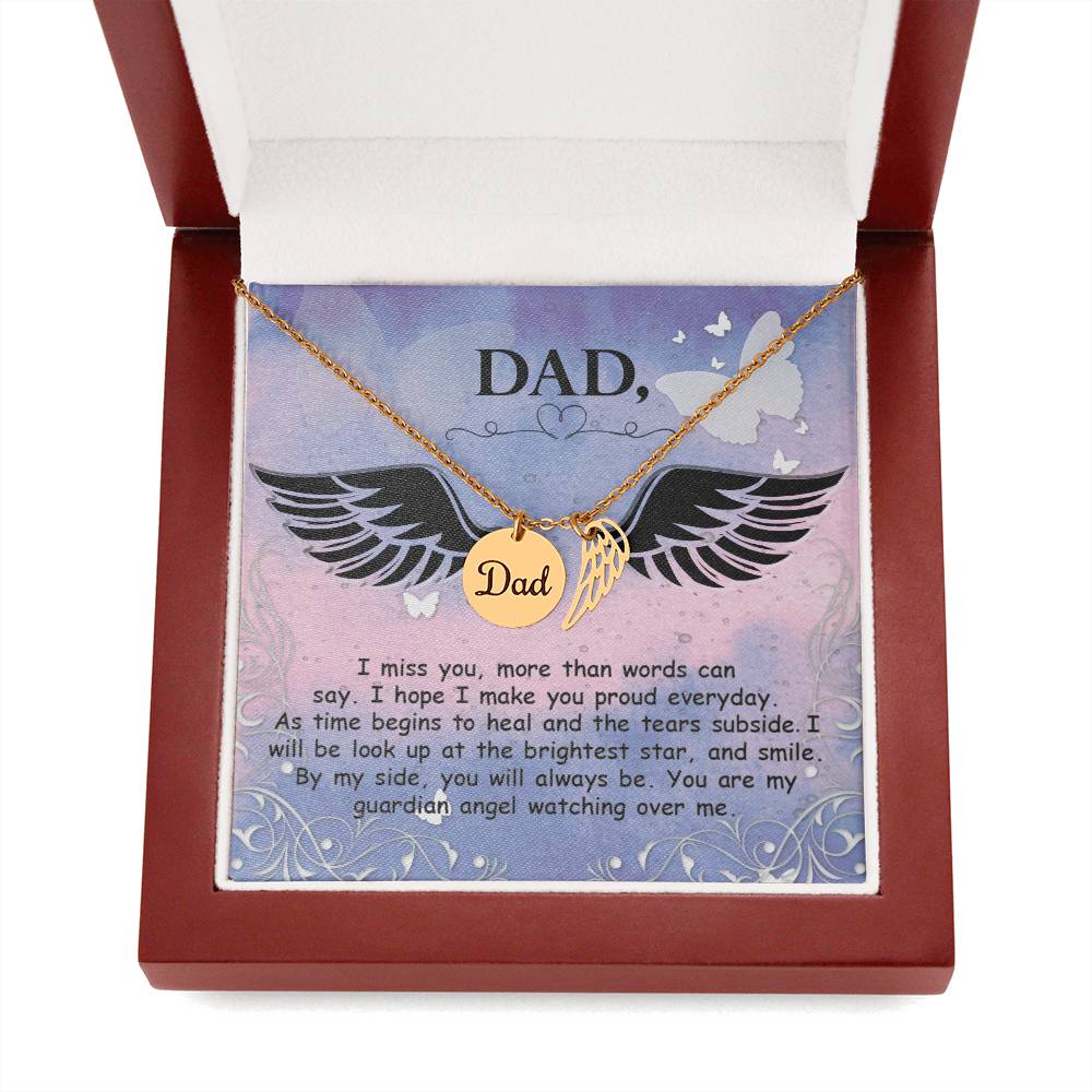 Dad I Miss You More Than Words Can Say Memorial Necklace