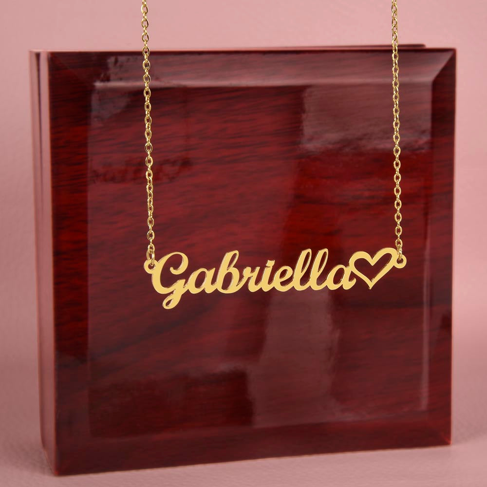 To My Beautiful Wife Personalized Heart Name Necklace