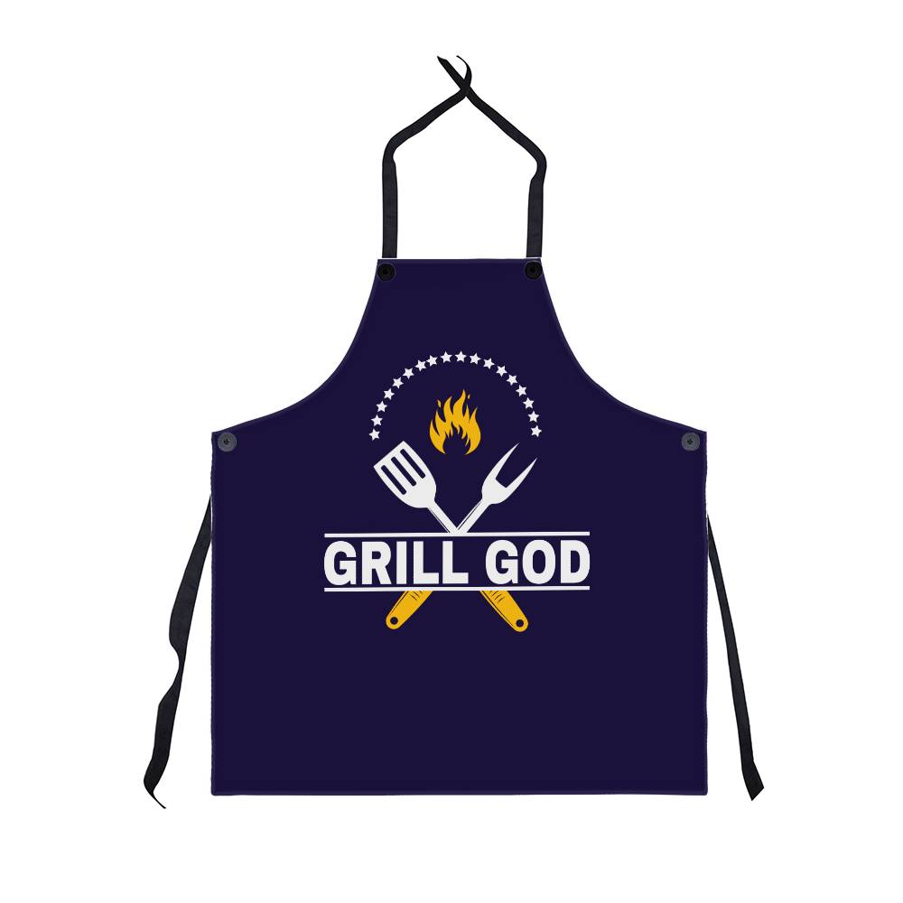 Grill God Apron For Kitchen Aficionado & Culinary Enthusiast