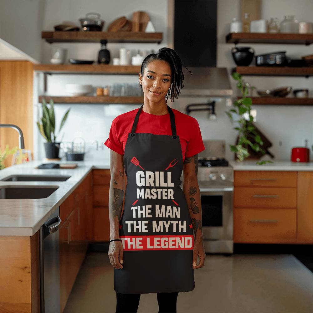 Grill Master The Man The Myth The Legend Apron - Adult Apron