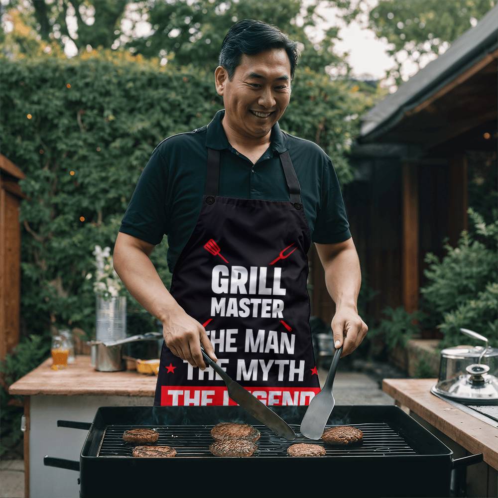 Grill Master The Man The Myth The Legend Apron - Adult Apron