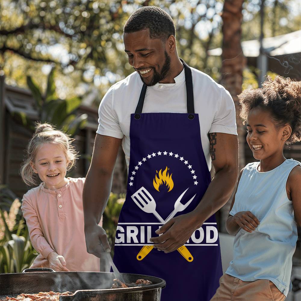 Grill God Apron For Kitchen Aficionado & Culinary Enthusiast