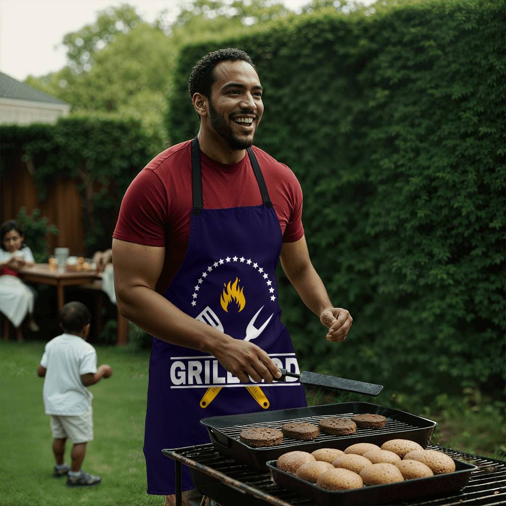 Grill God Apron For Kitchen Aficionado & Culinary Enthusiast