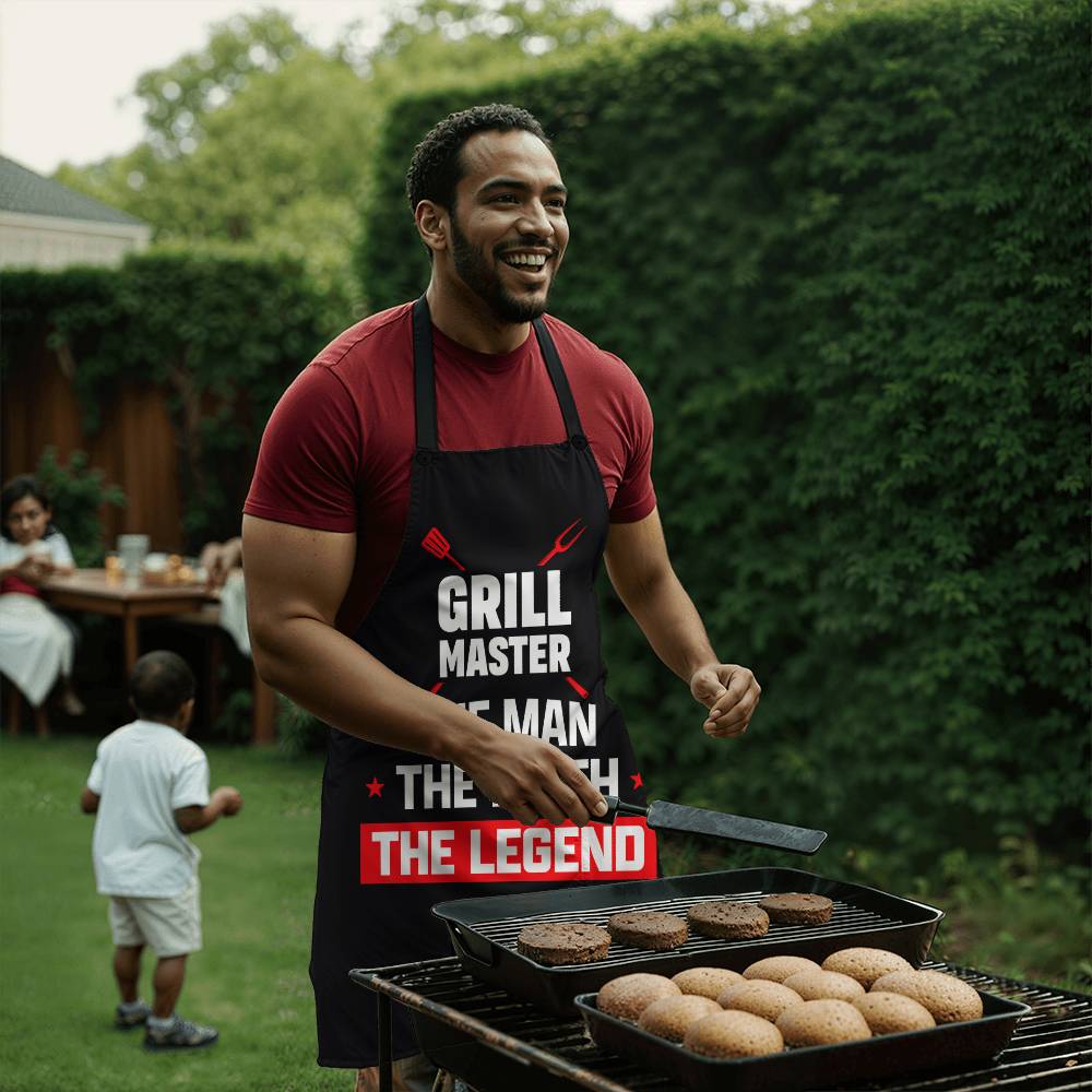 Grill Master The Man The Myth The Legend Apron - Adult Apron