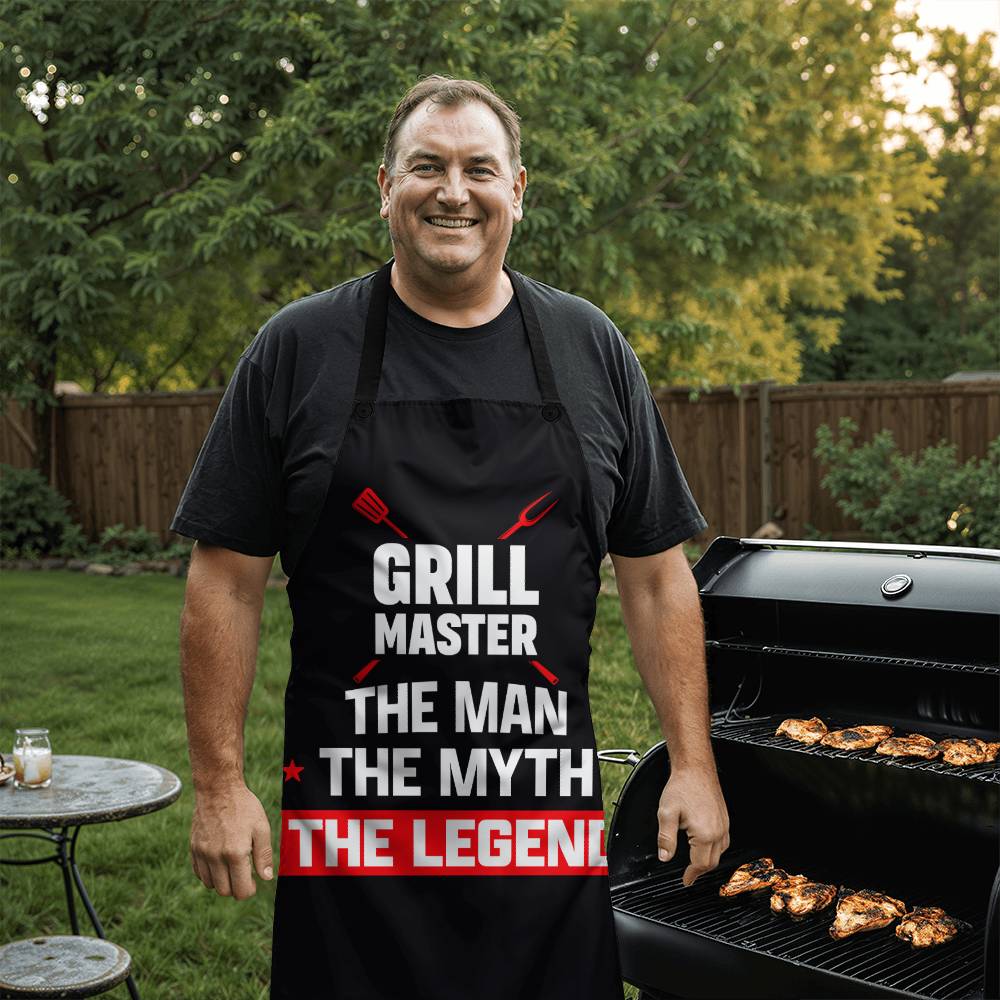 Grill Master The Man The Myth The Legend Apron - Adult Apron