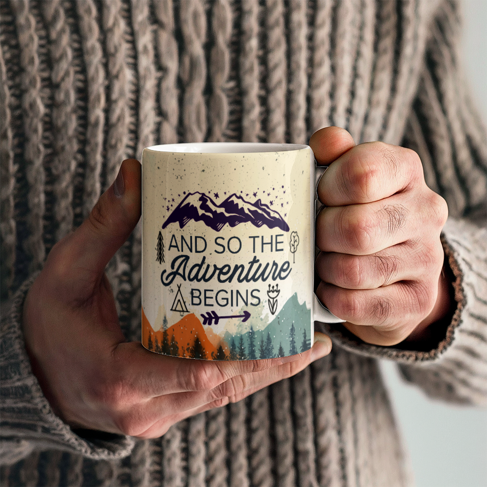 And So The Adventure Begins White Ceramic Mug