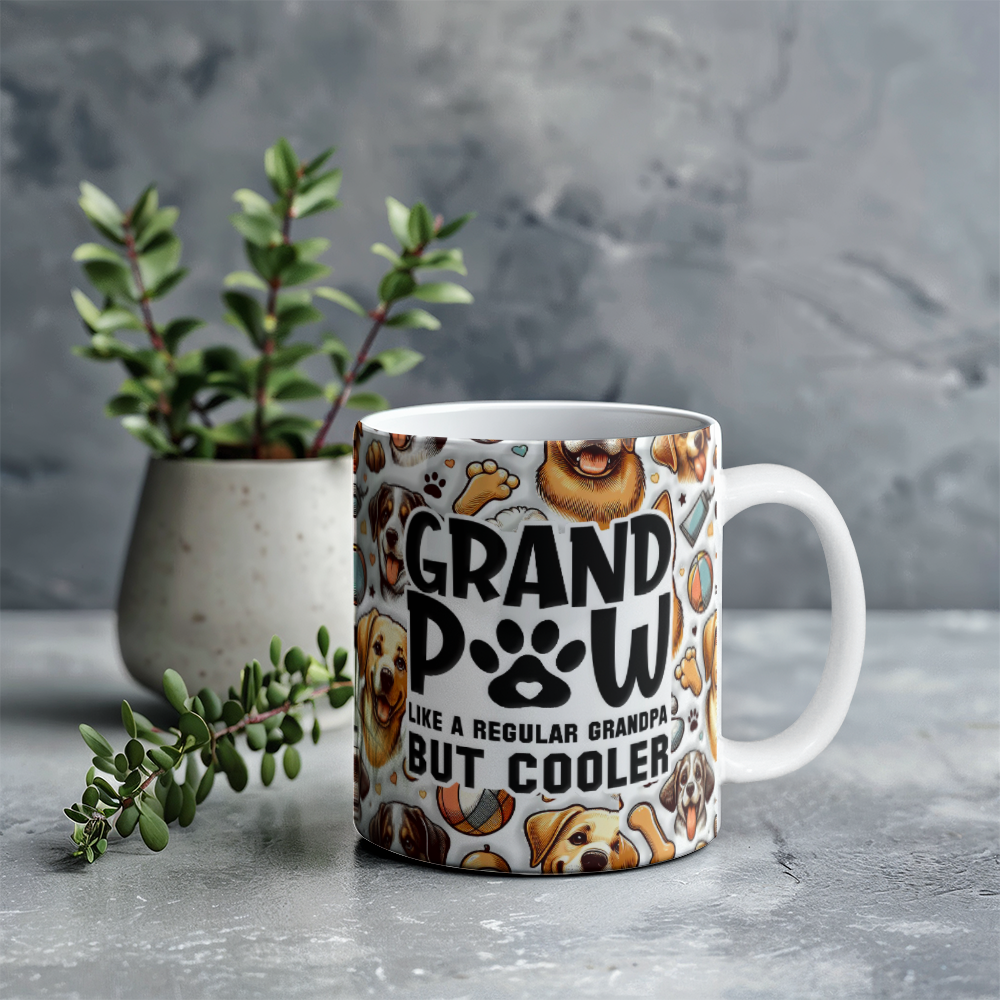 Grand Paw White Ceramic Mug