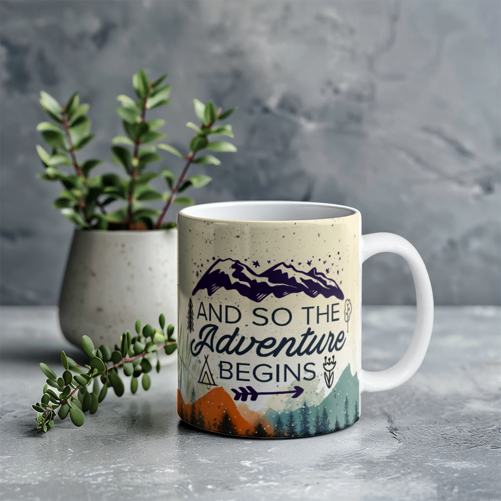 And So The Adventure Begins White Ceramic Mug