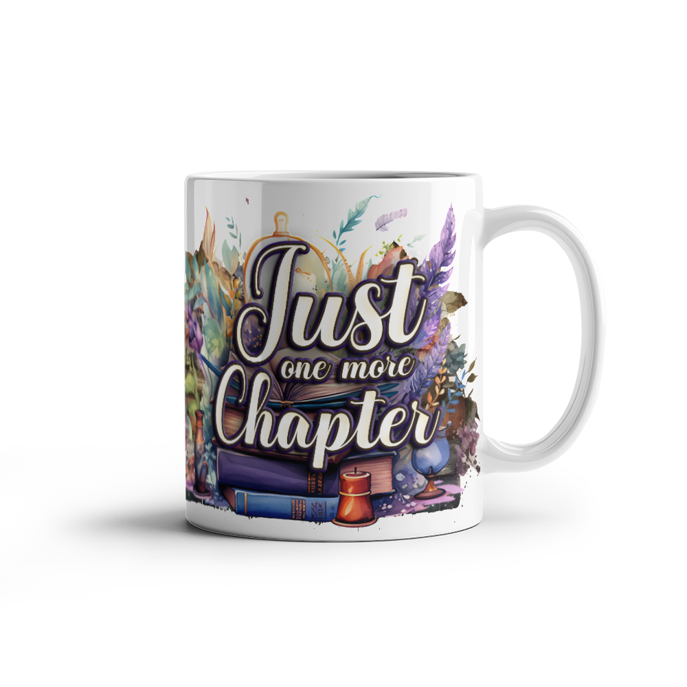 Just One More Chapter White Ceramic Mug