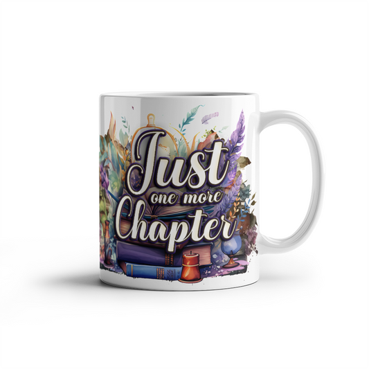 Just One More Chapter White Ceramic Mug