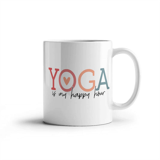 YOGA Is My Happy Hour White Mug