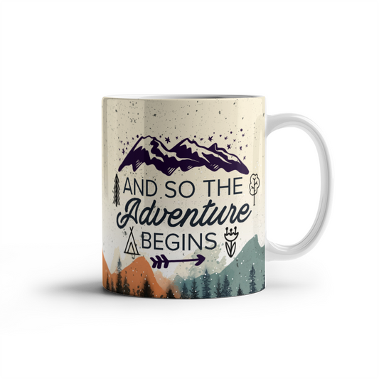 And So The Adventure Begins White Ceramic Mug