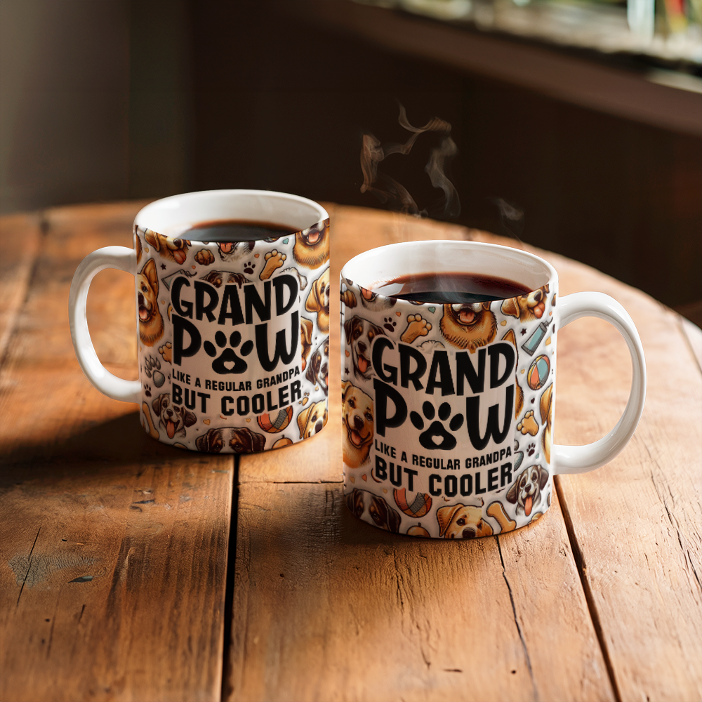 Grand Paw White Ceramic Mug