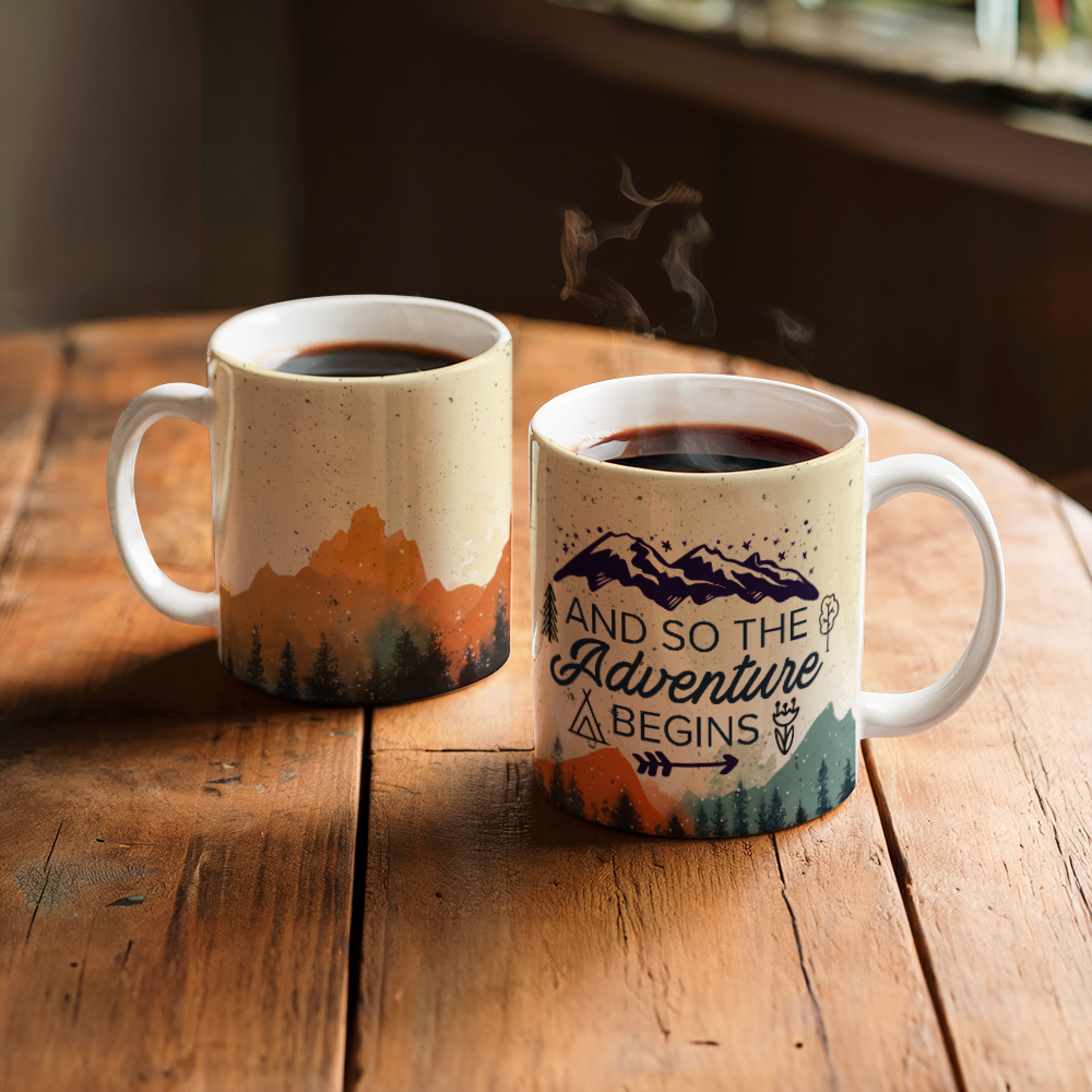 And So The Adventure Begins White Ceramic Mug