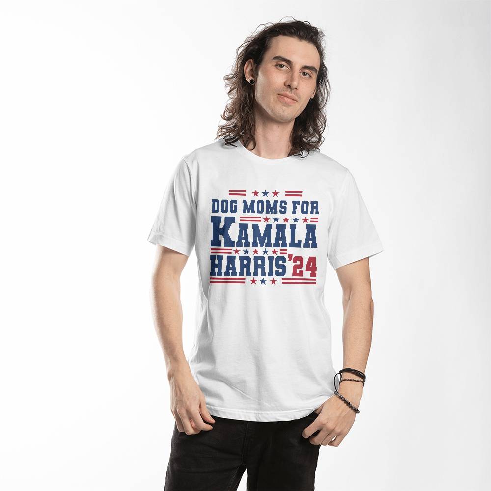 Dog Moms For Kamala Harris '24 Unisex T-Shirt With Front Print