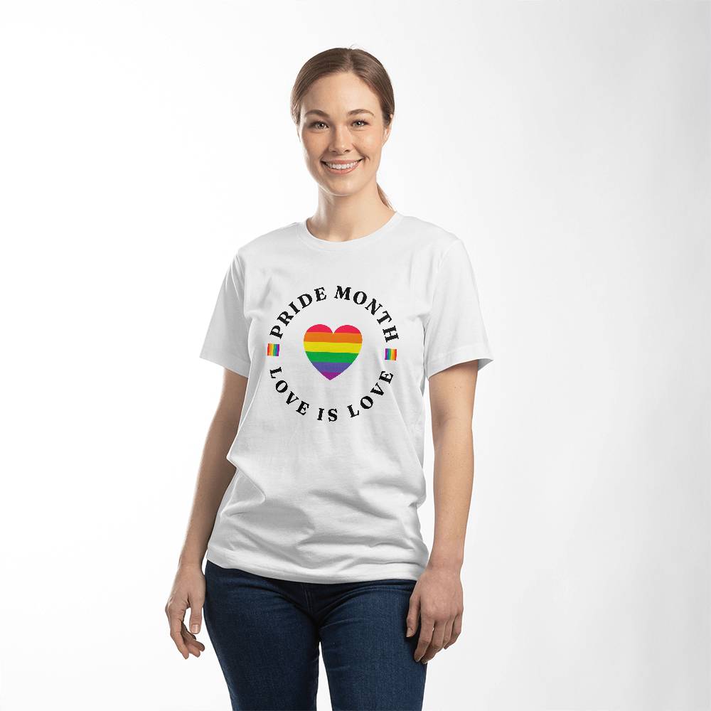 Pride Month Love Is Love Unisex T-Shirt Front Print