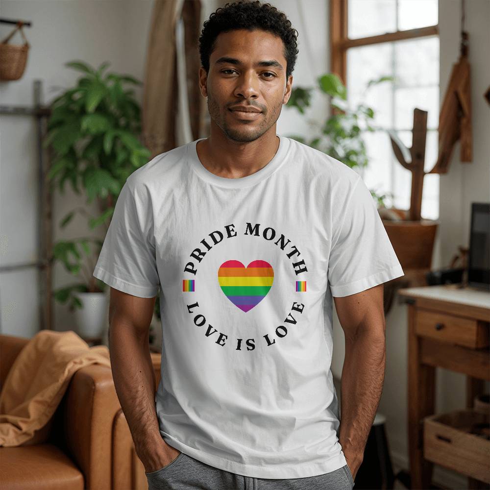 Pride Month Love Is Love Unisex T-Shirt Front Print