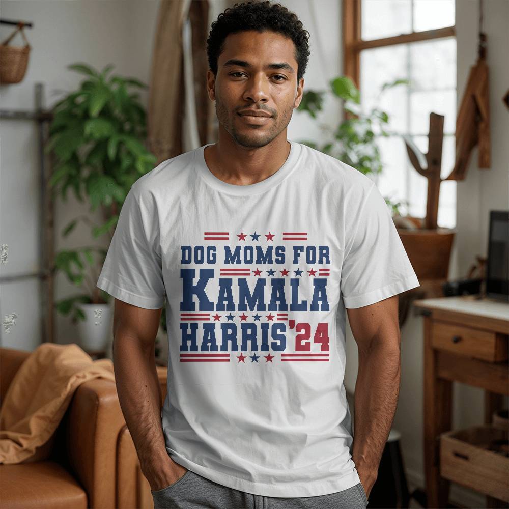 Dog Moms For Kamala Harris '24 Unisex T-Shirt With Front Print