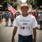 We The People GO VOTE Unisex T-Shirt With Front Print