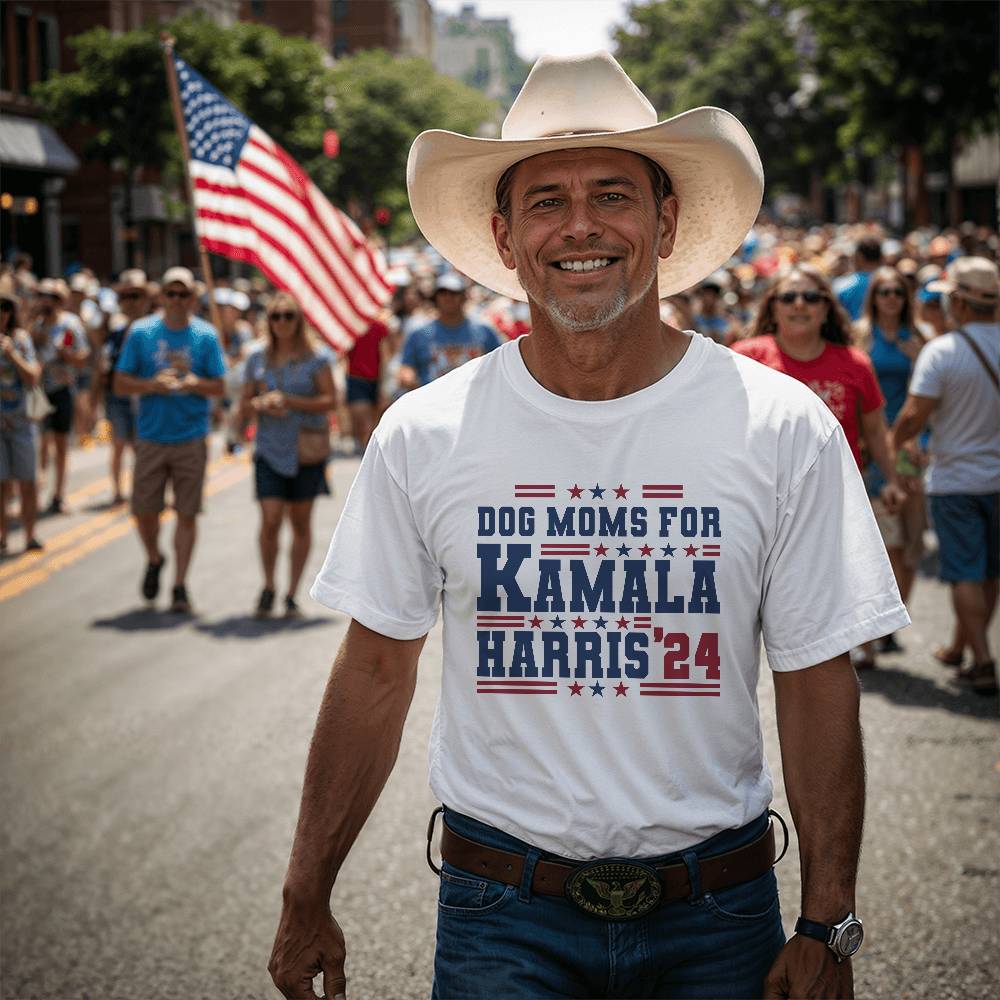 Dog Moms For Kamala Harris '24 Unisex T-Shirt With Front Print