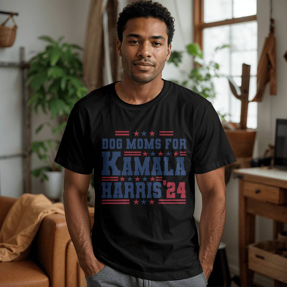 Dog Moms For Kamala Harris '24 Unisex T-Shirt With Front Print