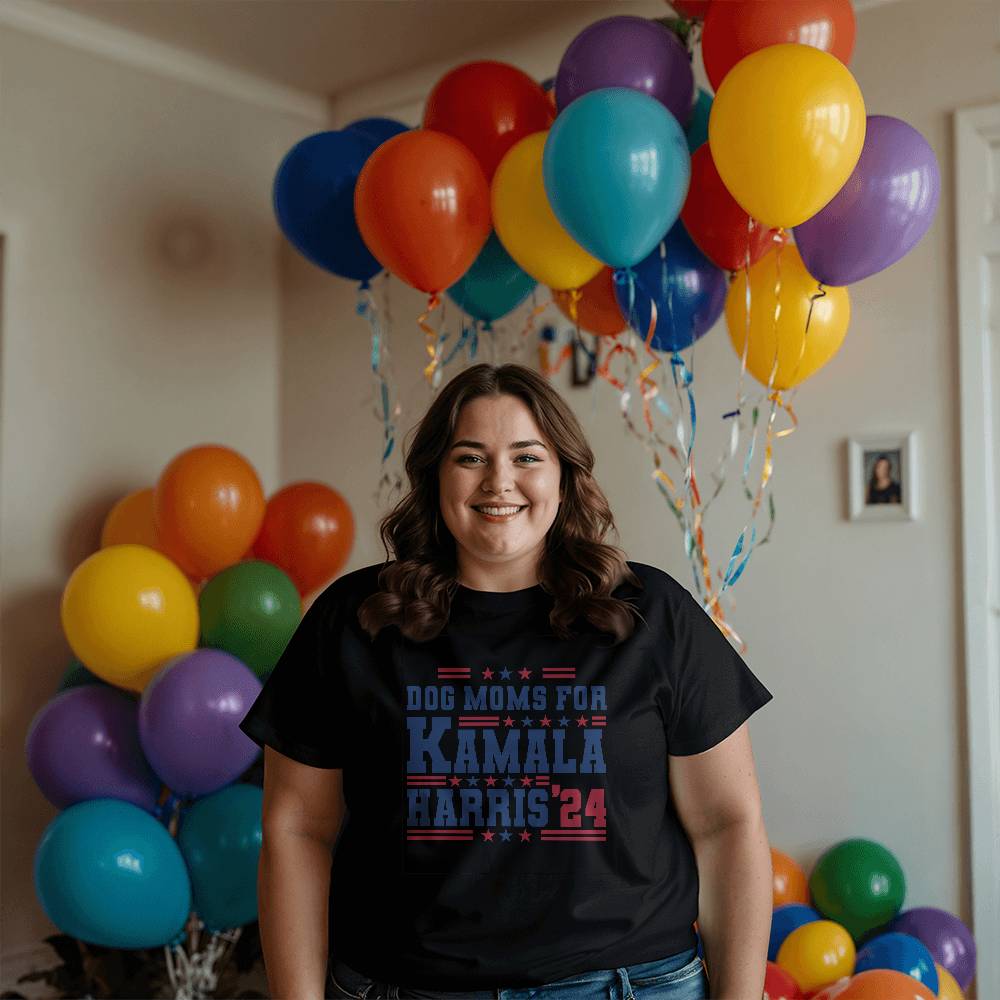 Dog Moms For Kamala Harris '24 Unisex T-Shirt With Front Print