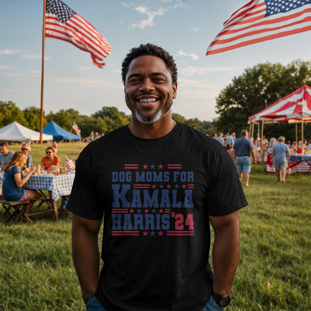 Dog Moms For Kamala Harris '24 Unisex T-Shirt With Front Print