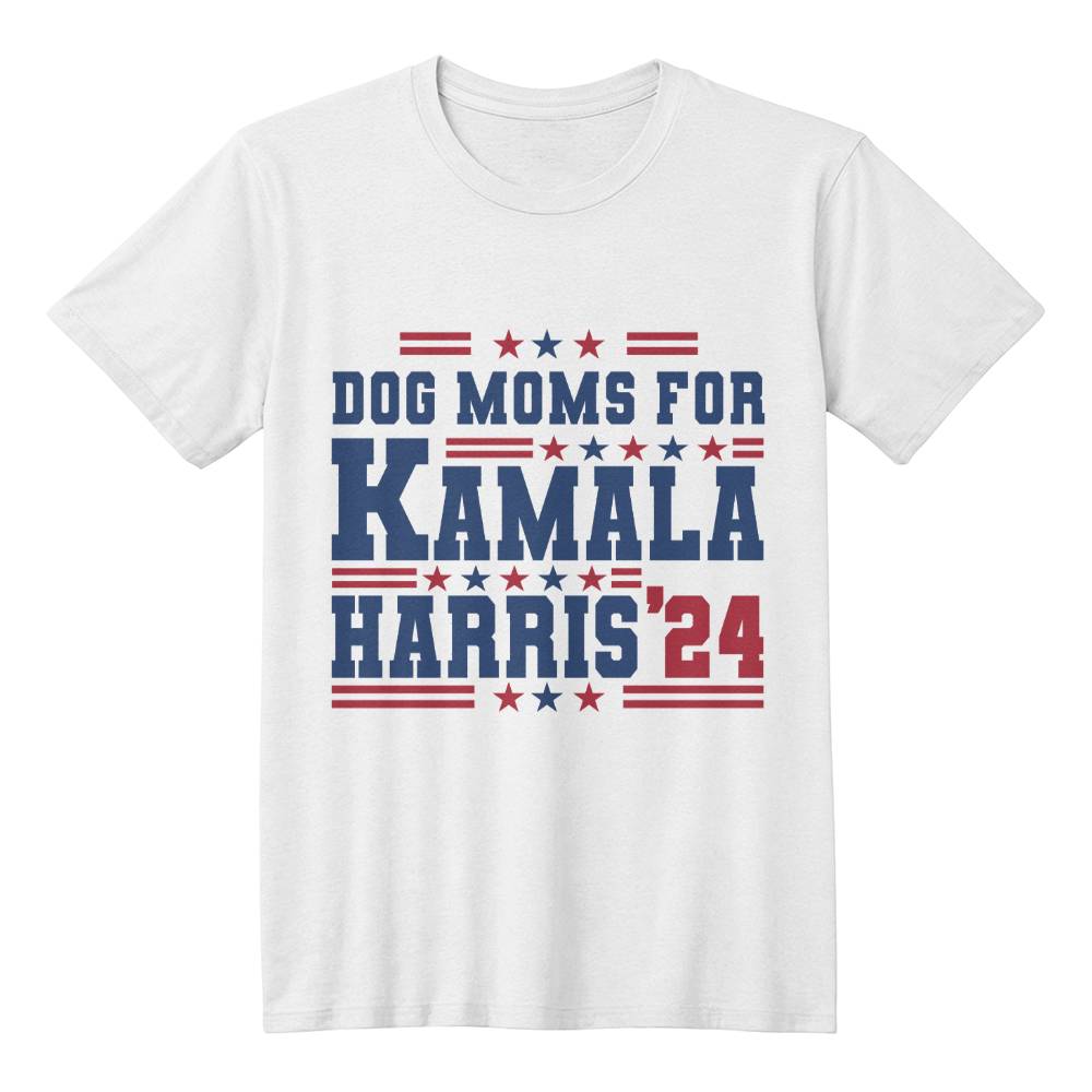 Dog Moms For Kamala Harris '24 Unisex T-Shirt With Front Print