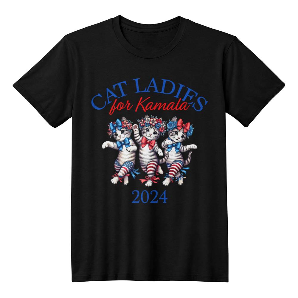 Cat Ladies for Kamala 2024 Unisex T-Shirt With Front Print