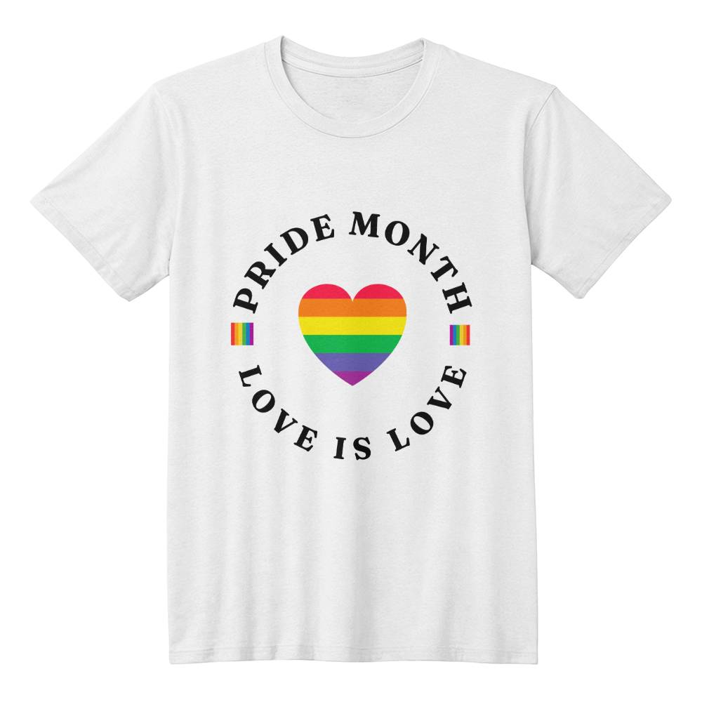 Pride Month Love Is Love Unisex T-Shirt Front Print