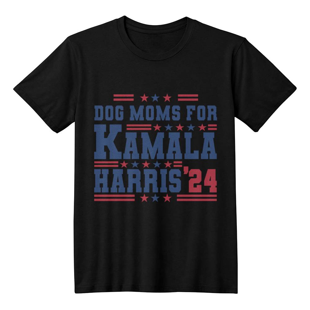 Dog Moms For Kamala Harris '24 Unisex T-Shirt With Front Print