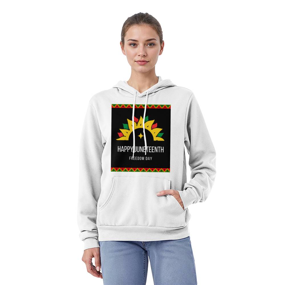 Happy Juneteenth Freedom Day Unisex Pullover Hoodie Front Print