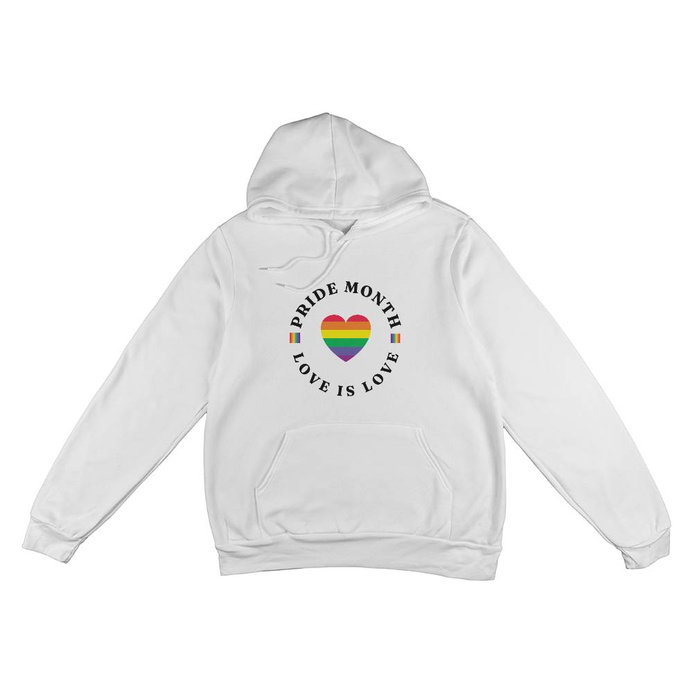 Pride Month Love Is Love Unisex Pullover Hoodie Front Print