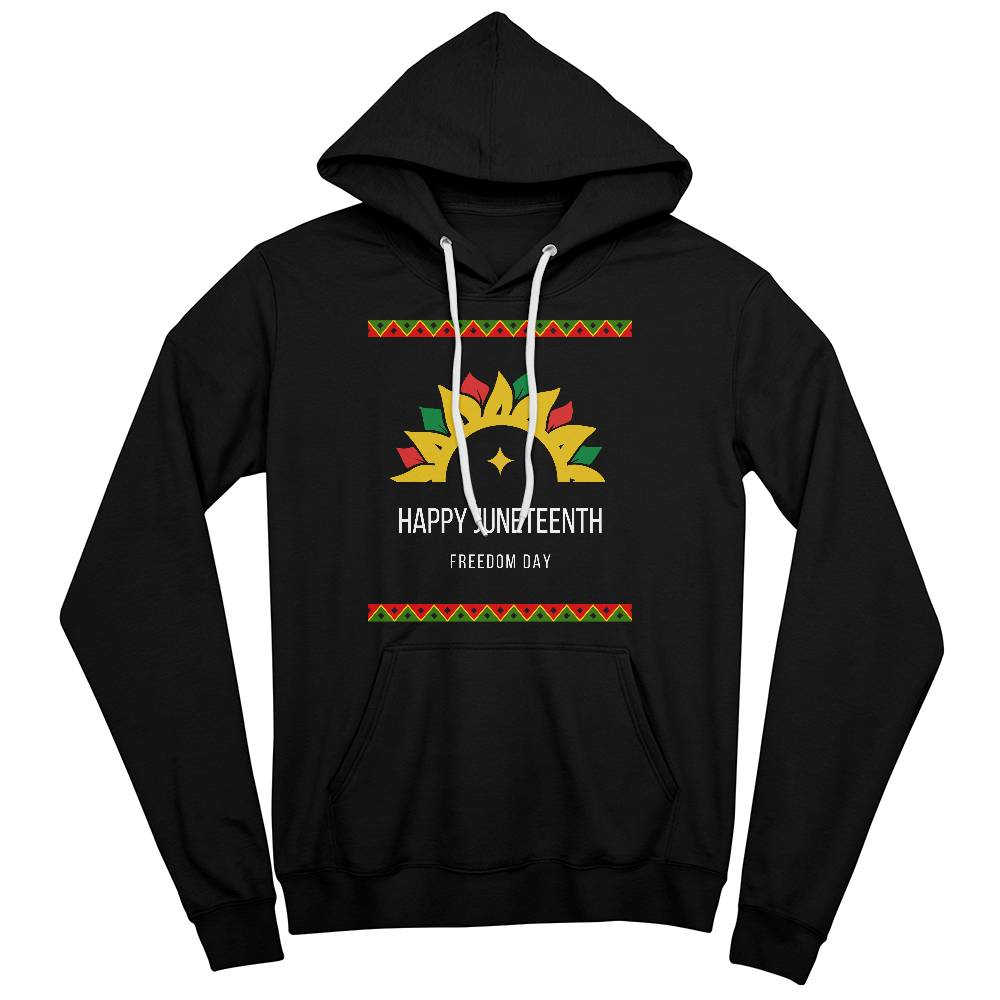 Happy Juneteenth Freedom Day Unisex Pullover Hoodie Front Print