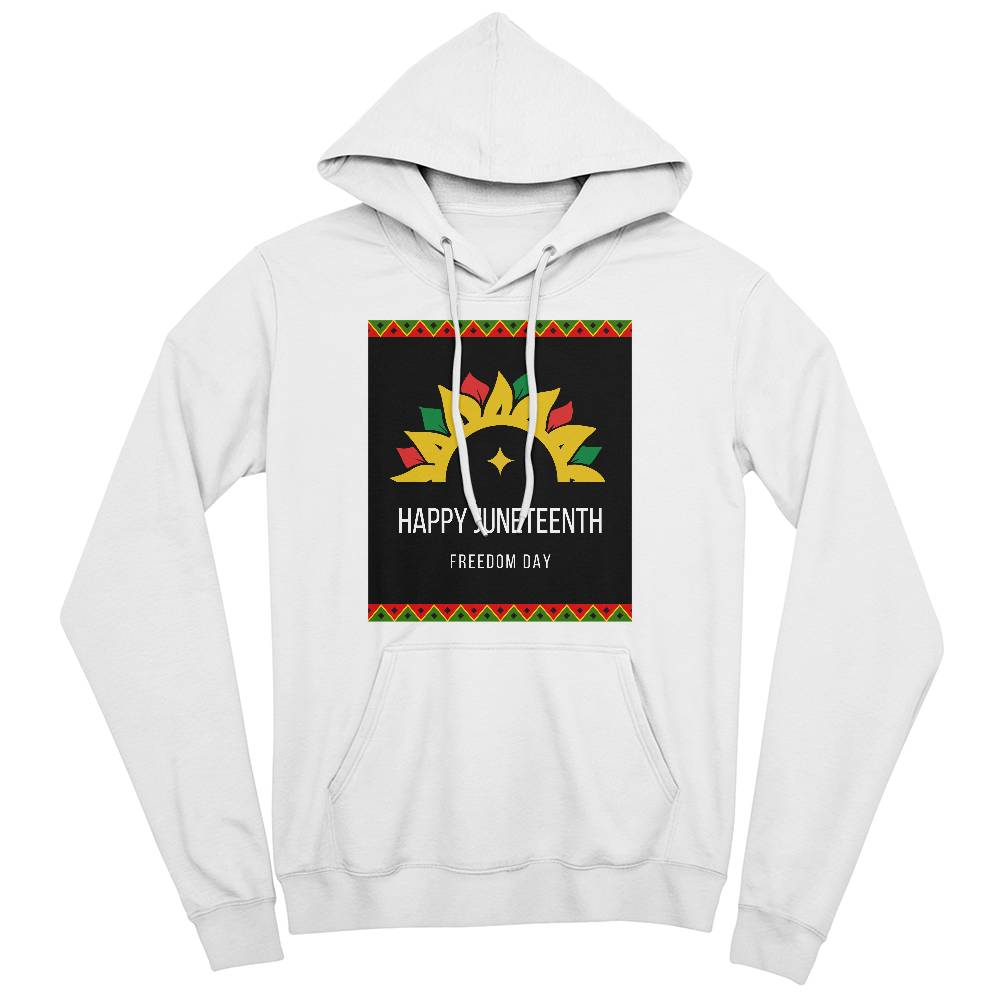 Happy Juneteenth Freedom Day Unisex Pullover Hoodie Front Print